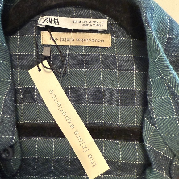 Zara plaid fleece button down shacket NWT - Picture 9 of 12